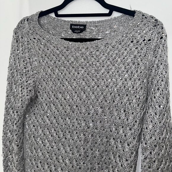 Grey Bebe knit top with sequins - Picture 8 of 8